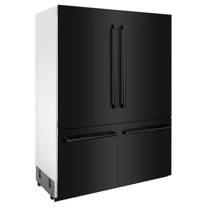 ZLINE 60″ 32.2 cu. ft. Built-In Refrigerator with Internal Water and Ice Dispenser in Black Stainless Steel, RBIV-BS-60