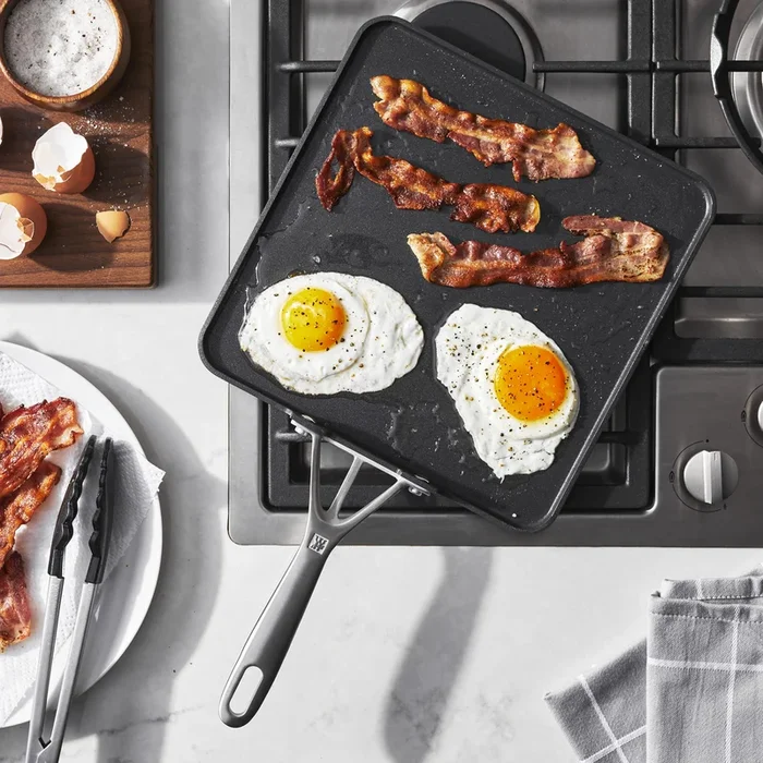 ZWILLING 11″ Aluminum Hard Anodized Non-Stick Square Griddle Pan, Motion Series